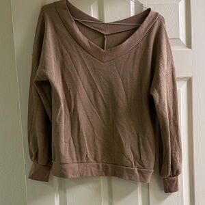 Brown V-Neck Sweater